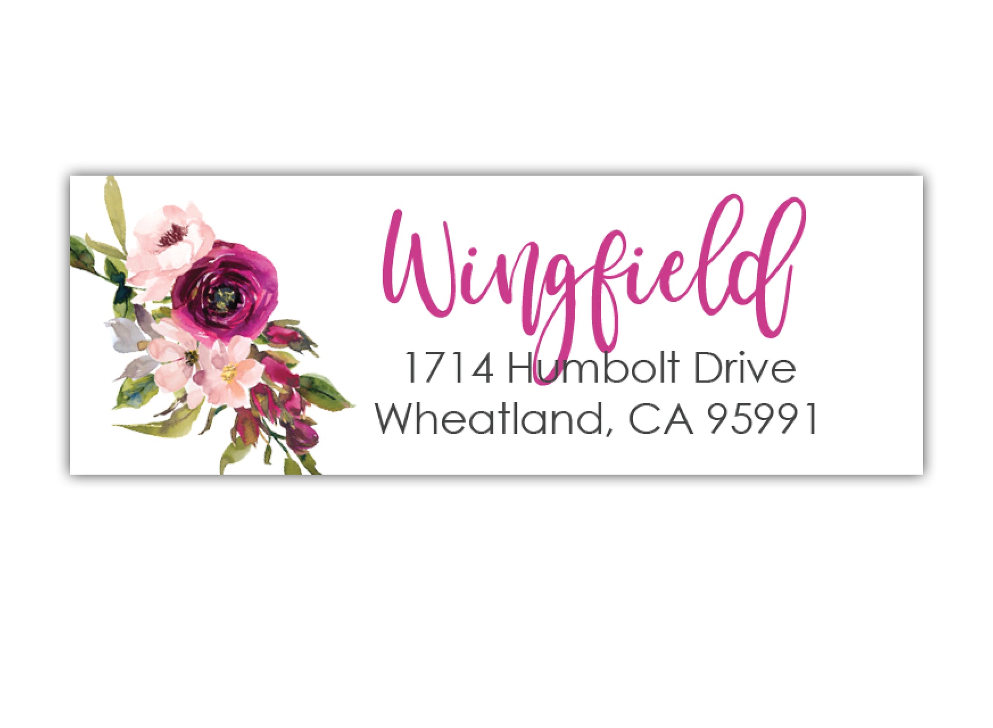 Floral Return Address Labels