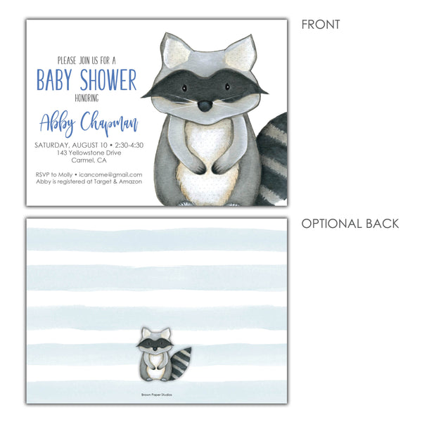 Racoon Baby Shower