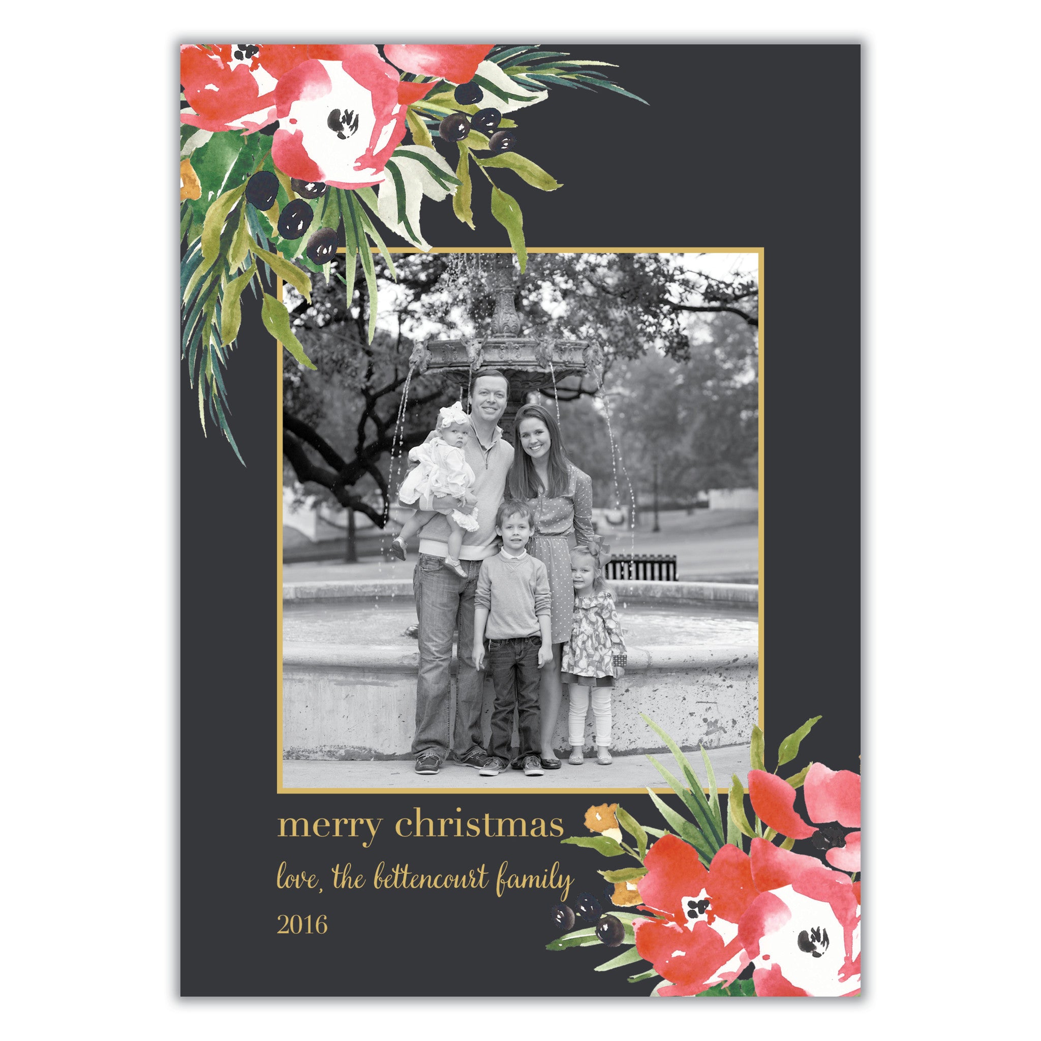 Floral Christmas Card
