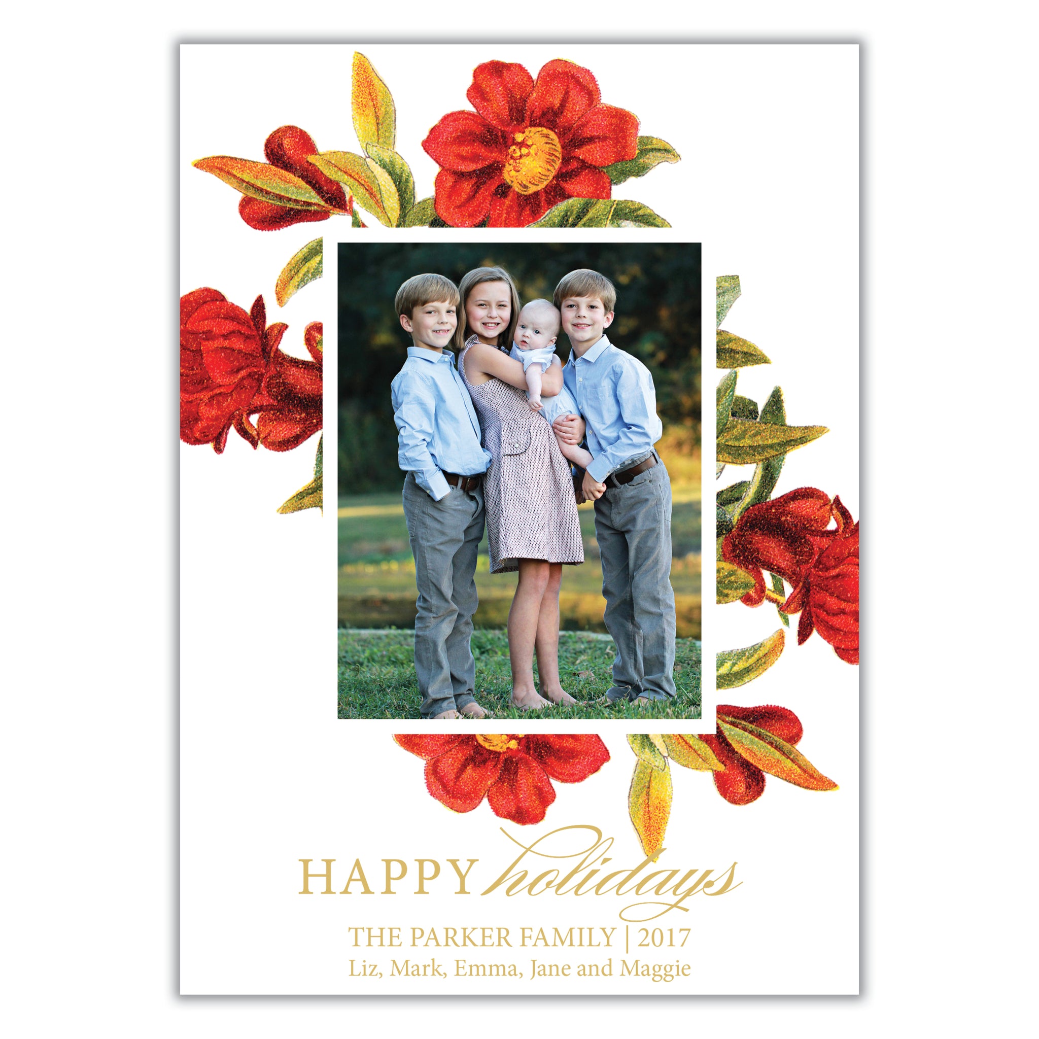 Floral Christmas Card