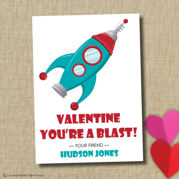 Rocket Valentine. Instant Download