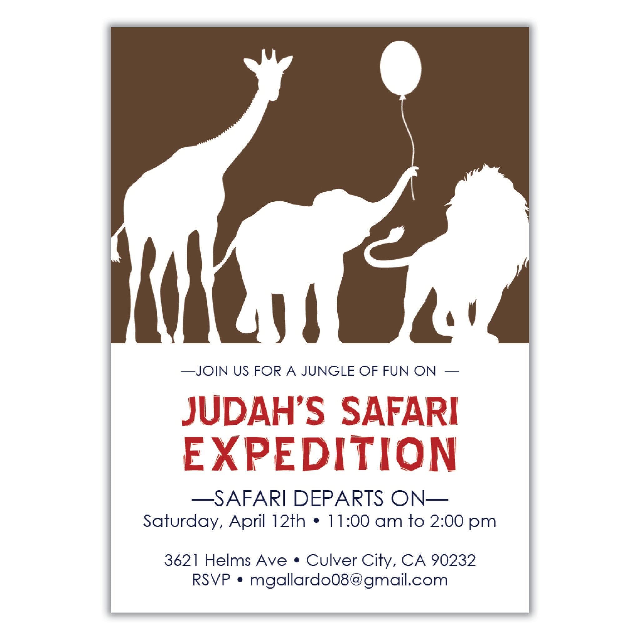 Safari Party Invitation