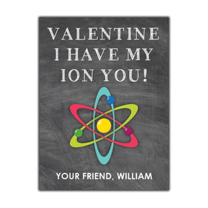 Science School Valentine. Instant Download