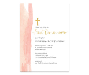 Watercolor First Communion