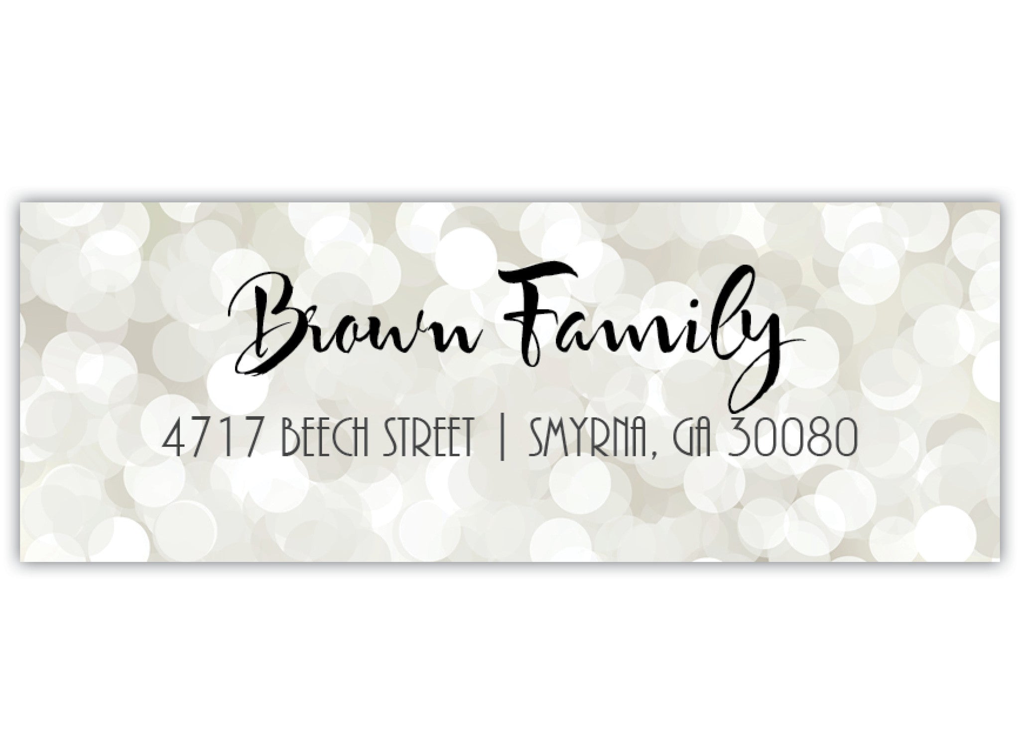 Silver Return Address Label