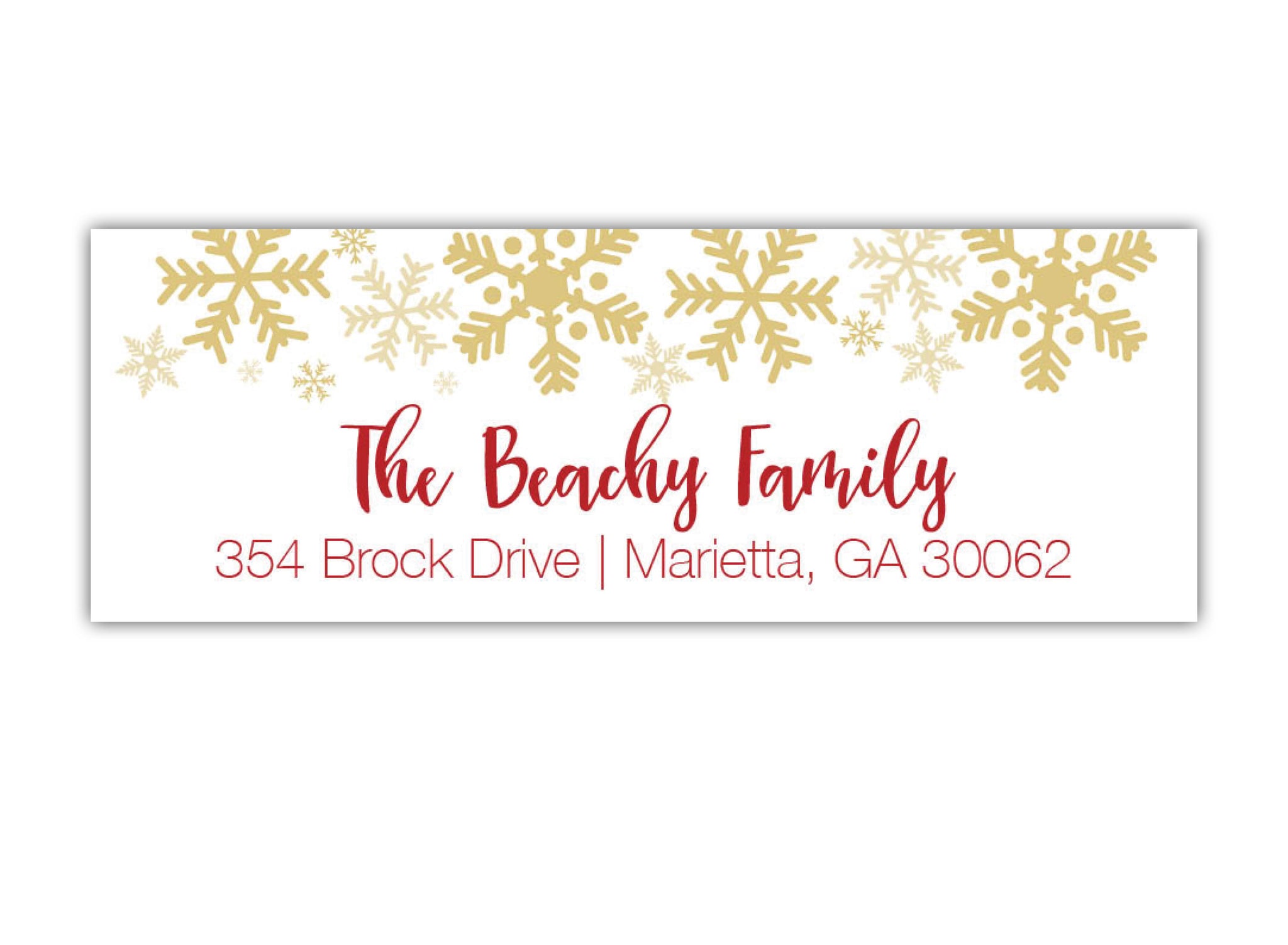 Snowflake Address Label