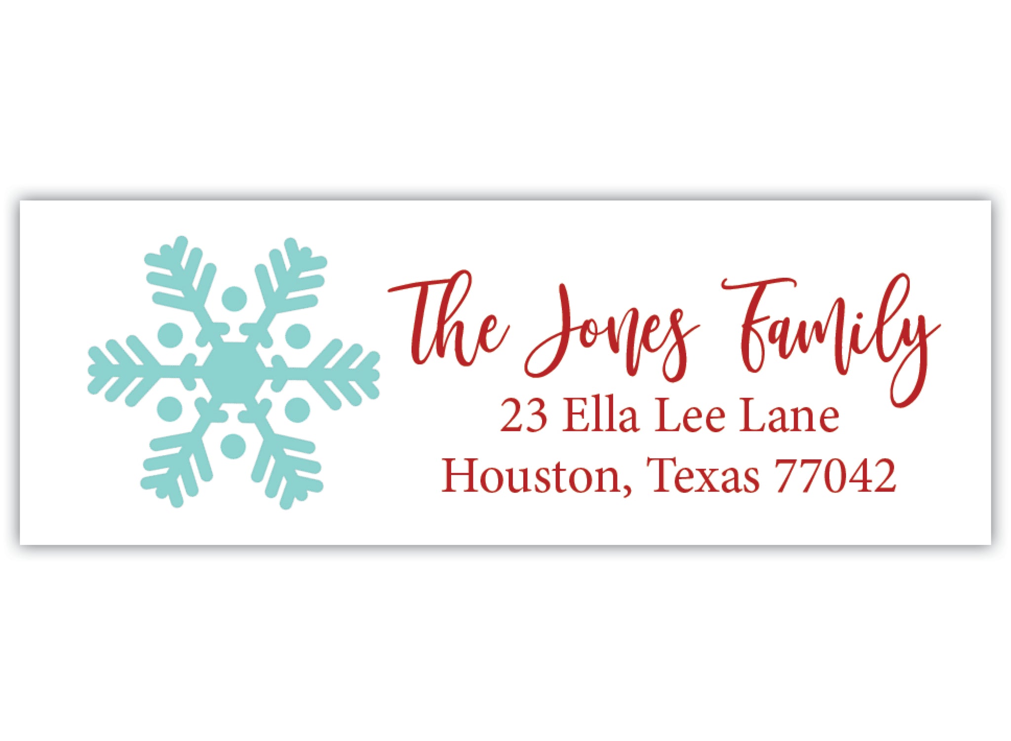 Snowflake Return Address Label