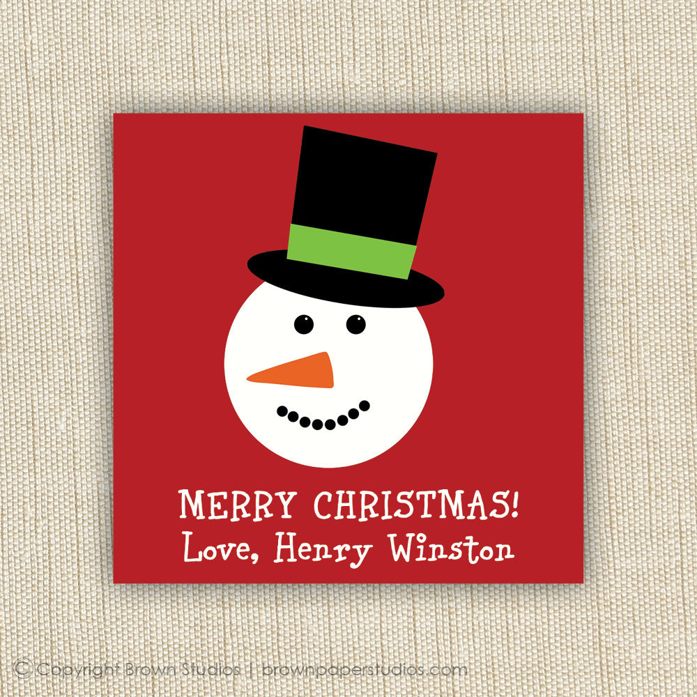 Snowman Gift Labels