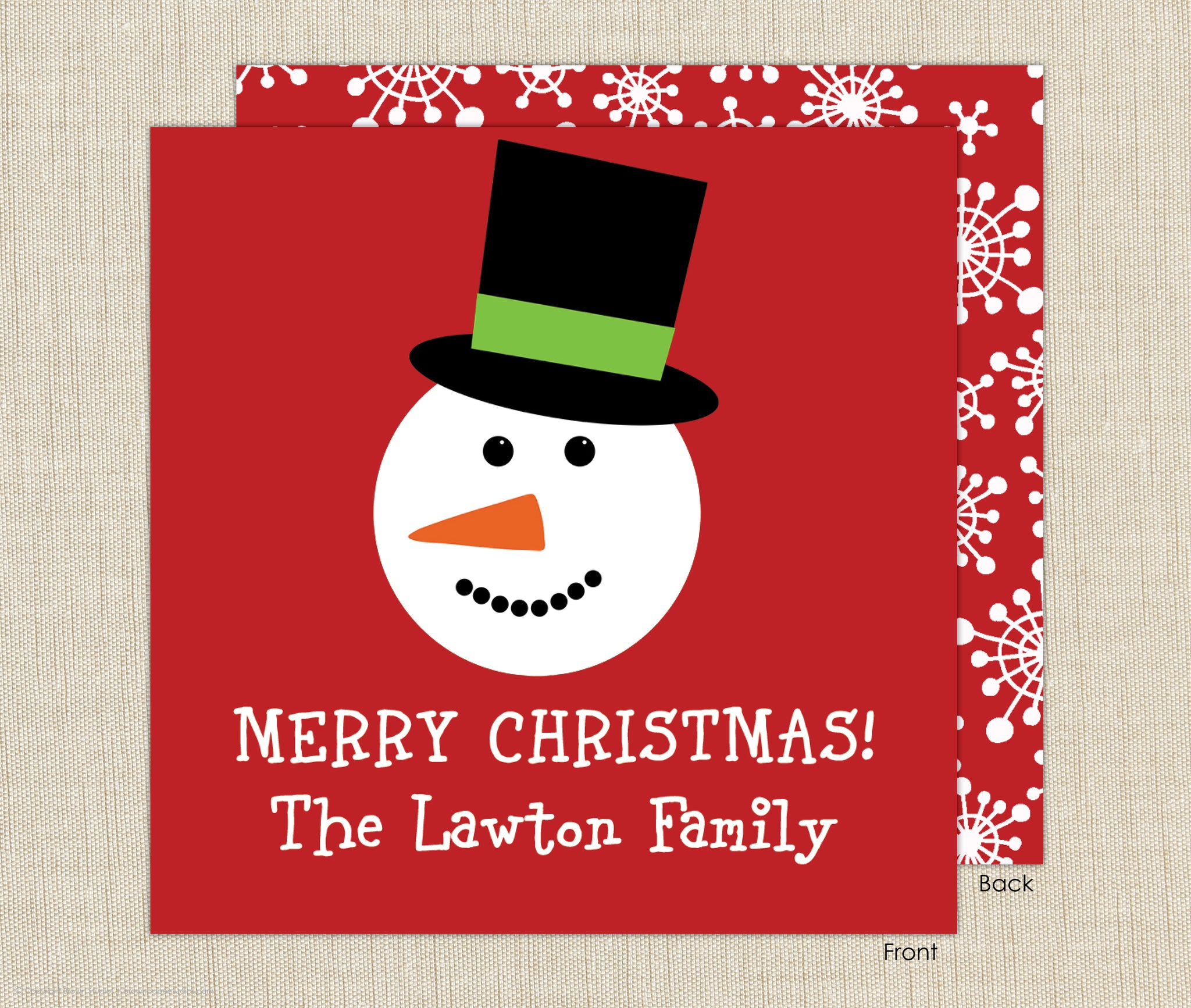 Snowman Enclosure Cards