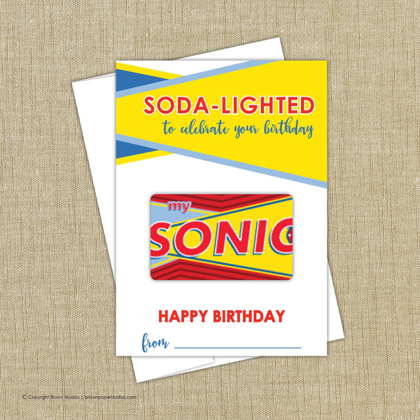 Sonic Birthday Gift Card Holder
