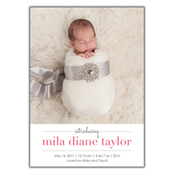 Sophisticated Birth Announcement