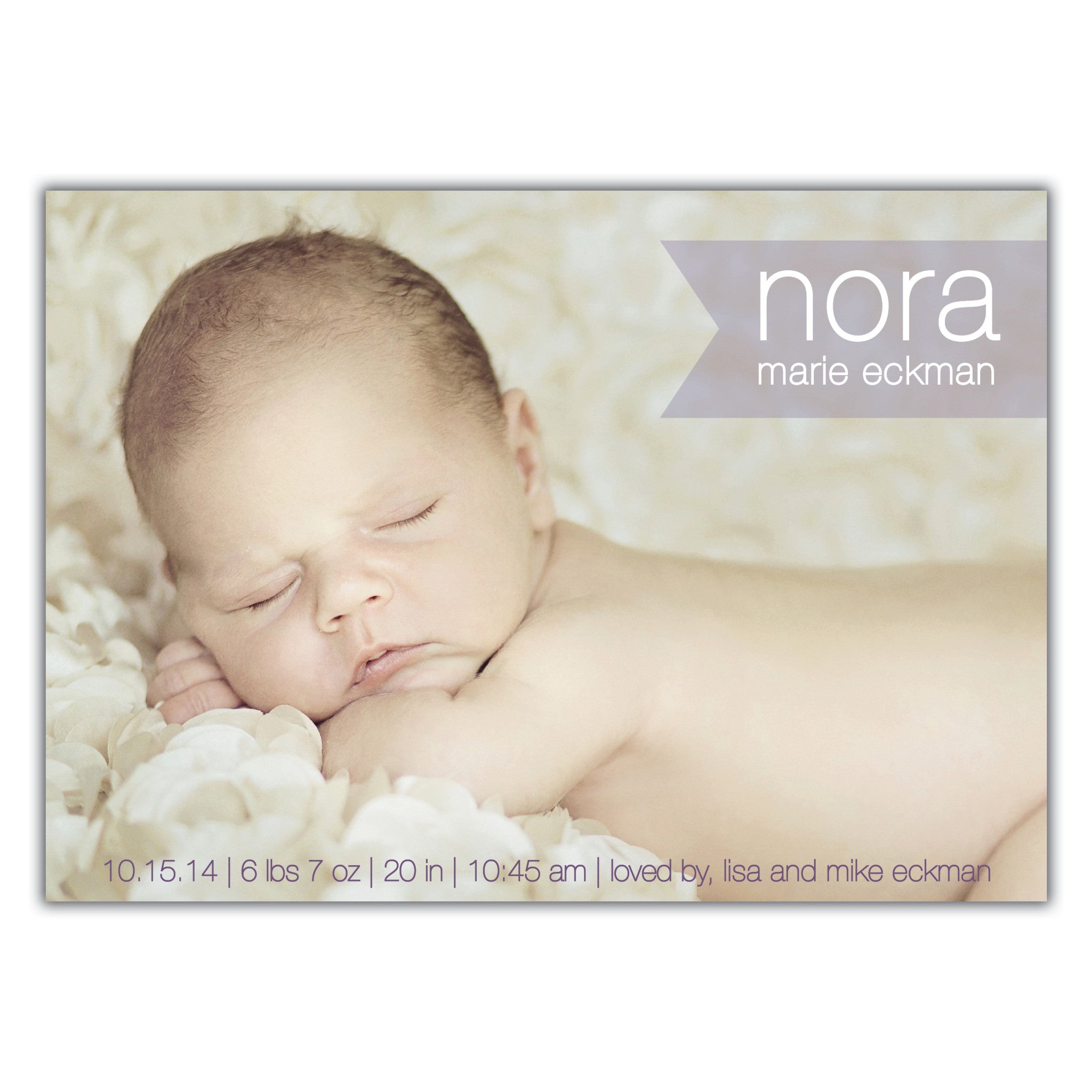 Sophisticated Birth Announcement