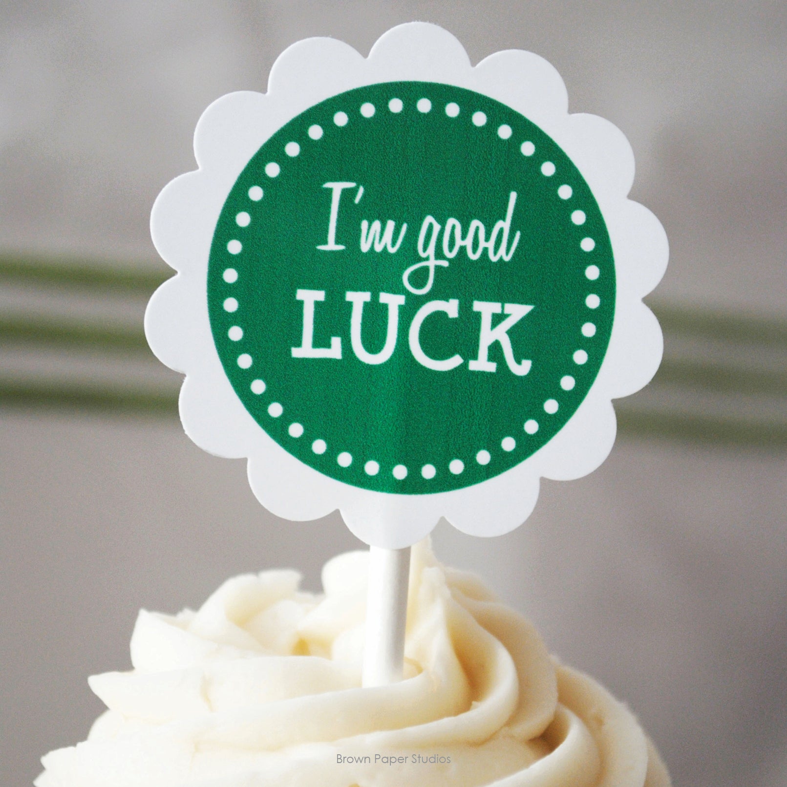 St. Patrick's Day cupcke toppers