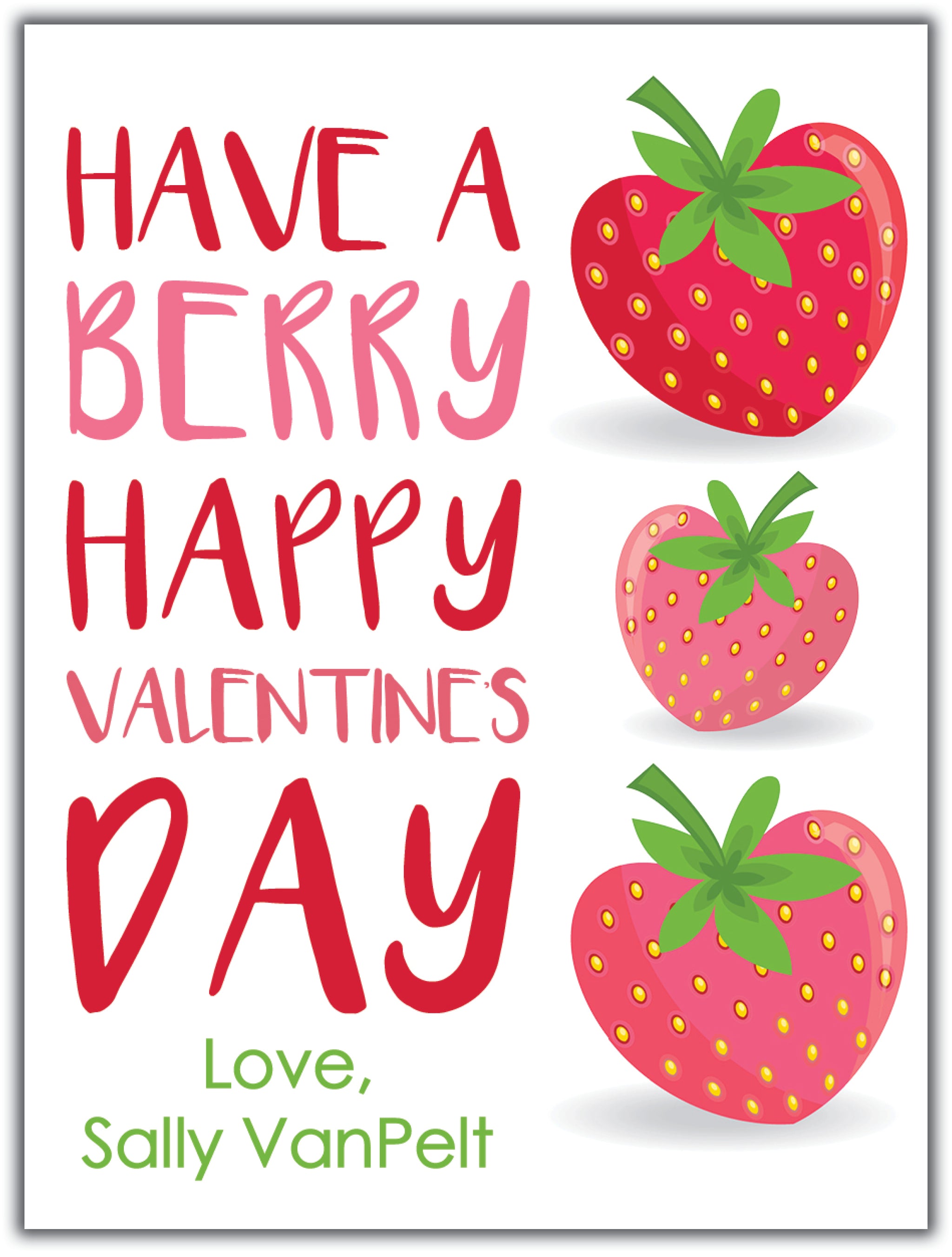 Strawberry Valentine. Instant Download