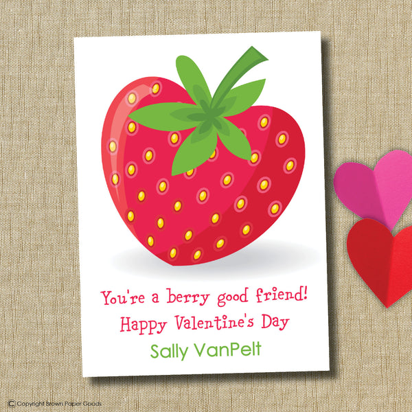 Strawberry Valentine. Instant Download