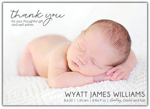 Thank you Birth Announcement