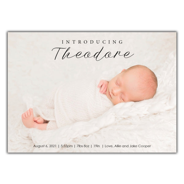 Introducing Birth Announcement