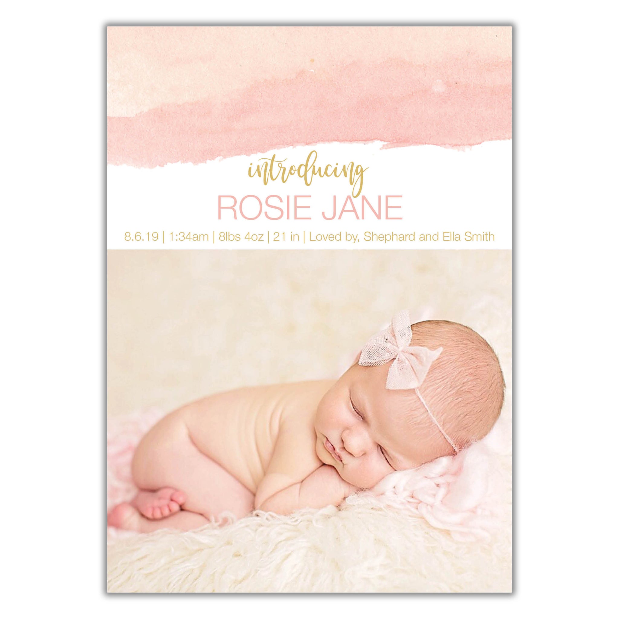 Watercolor Announcement