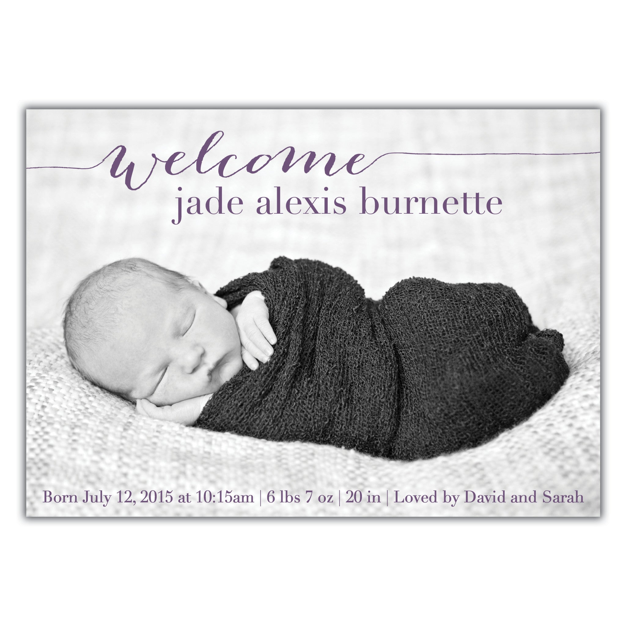 Welcome Birth Announcement