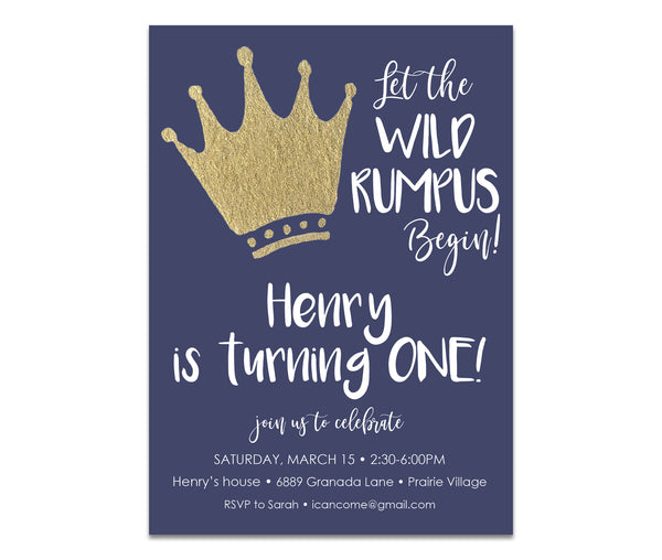 Wild Rumpus Invitation