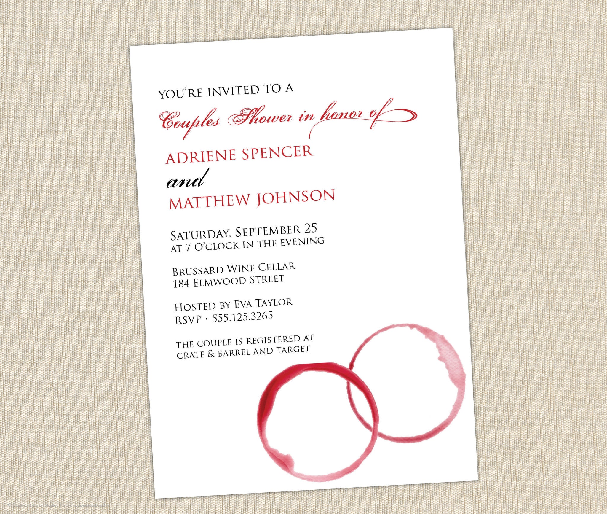 Wine Shower Invitation