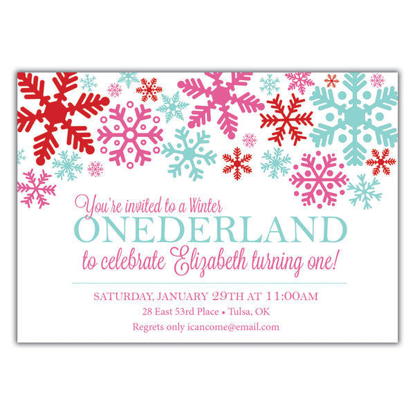 Winter onederland invitation