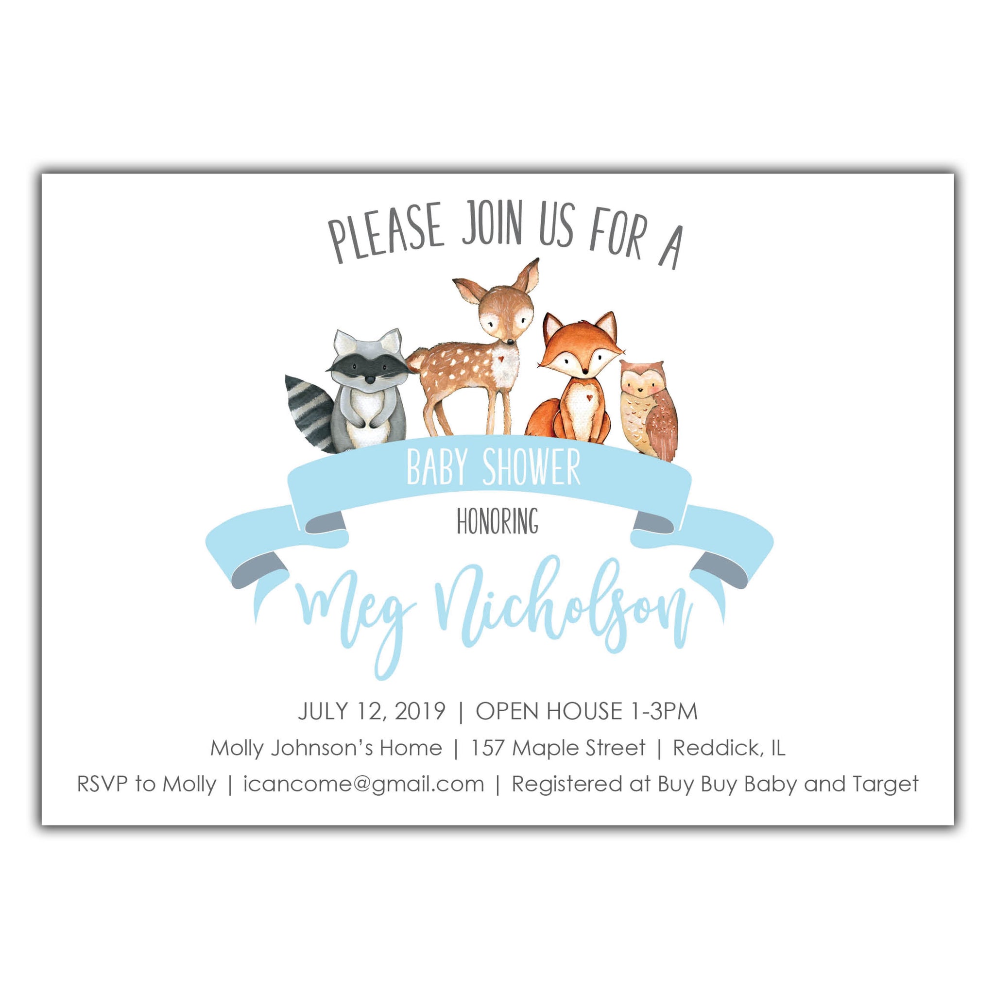 Boy Woodland Animals