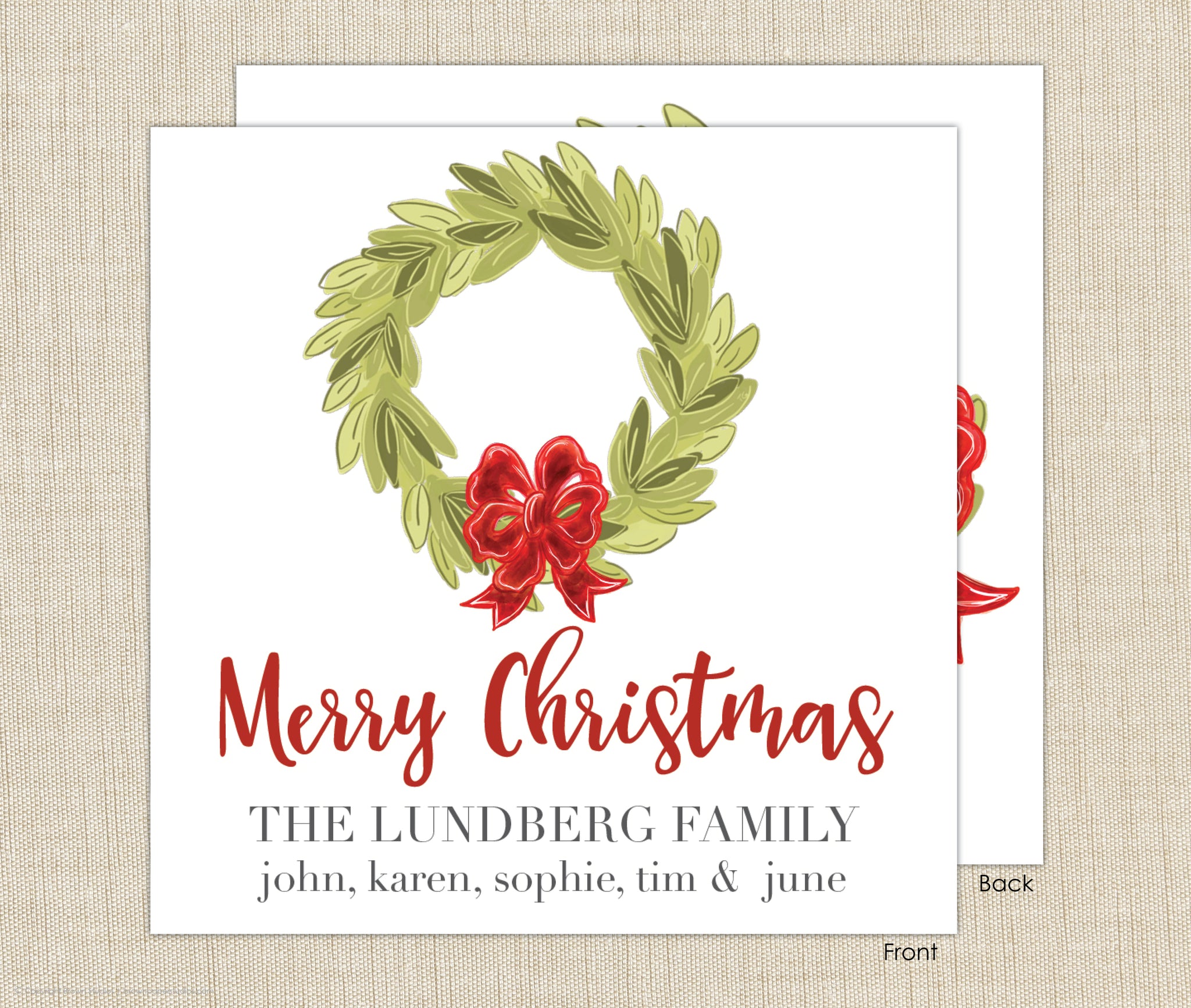 Wreath Enclosure Cards