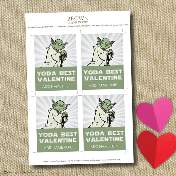 Yoda Valentine Instant Download